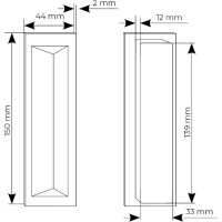 Ручка для раздвижных дверей MORELLI MHS128 BL цвет черный 9014509