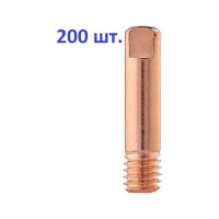 Наконечник токопроводящий 200 шт, CU-E, М6x25 мм, d=0.8 мм для горелок mig/mag энаргит CU-E-M6-25-08-200