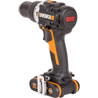 Ударная аккумуляторная дрель-шуруповерт WORX 60 Нм, 20 В, бесщеточная, 2 Ач x 2, ЗУ 2 А, кейс WX352