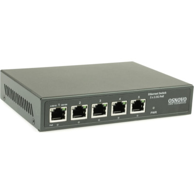 OSNOVO SW-5D-1(60W) PoE коммутатор 2.5G Ethernet на 5 RJ45 портов. sct1502