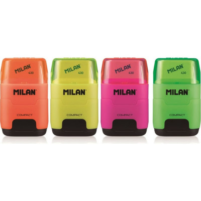 Ластик-точилка Milan Compact Fluo 1032918