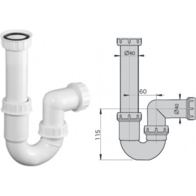 Сифон для мойки Miano M0452