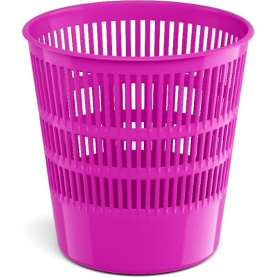 ErichKrause Корзина для бумаг сетчатая пластиковая Neon Solid, 12л, розовый 55954