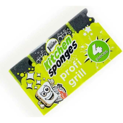 Jundo Губка для мытья посуды Dish Sponges Profi Grill, 4 штуки 4903720021521