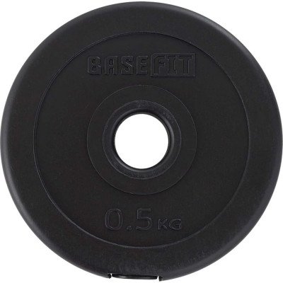 BaseFit Диск пластиковый BB-203 0,5 кг, d=26 мм, черный УТ-00019750