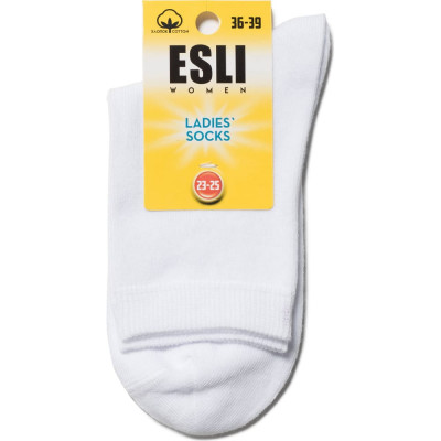 ESLI Носки жен. хлопковые 19с-148спе, р.23-25, 000 белый 1001321170030015000