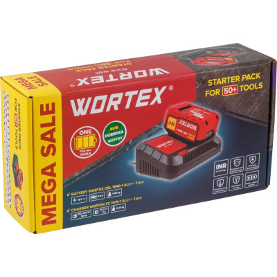 WORTEX Набор аккумулятор 4 Ач и зарядное устройство 1x2 А ALL1 в кор. МЕГА АКЦИЯ 1329412