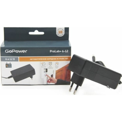 GoPower З/У для свинцово-кислотных аккумуляторов 6 и 12V ProLab+ 6-12 1.5A (1/72) 00-00015356