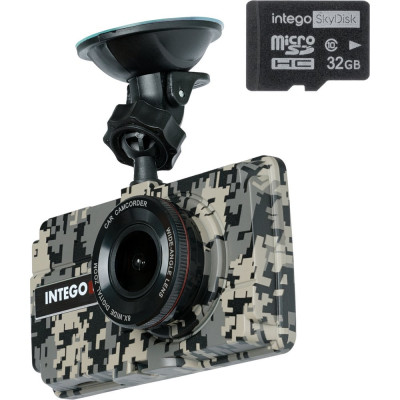 INTEGO Видеорегистратор Basic VX-240FHD Tundra Edition с салонной камерой и картой памяти 32 GB в комплекте VX-240FHD-TE