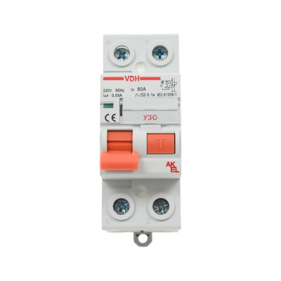 Akel УЗО-VDH-2P-80A-30mA-ТипAC 400660