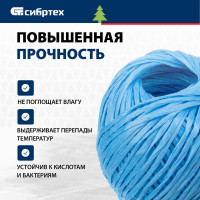 СИБРТЕХ Шпагат полипропиленовый синий 60м 1200 текс// //Россия 93973