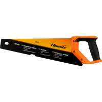 Ножовка по дереву SPARTA 400 мм, 7-8 TPI, зуб-2D, каленый зуб, линейка, двухкомпонентная рукоятка 235015
