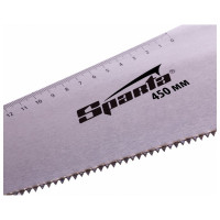 Ножовка SPARTA по дереву,450 мм,7-8 ТРI, каленый зуб, линейка, деревянная рукоятка// 231875