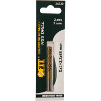 Сверло (2 шт; 3.2 мм; HSS) по металлу Fit 34332