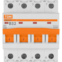 Автоматический выключатель TDM ELECTRIC ВА47-29 4Р 32А 4.5кА В SQ0206-0061