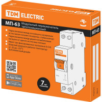 Модульный трехпозиционный переключатель TDM ELECTRIC МП-63 1P 16А SQ0224-0003