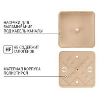 Коробка распределительная TDM ELECTRIC 75х75х28 ОП сосна IP40 SQ1401-0405