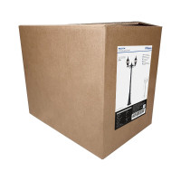 Садово-парковый светильник, столб 2*100W E27 230V, черный Feron 8114 11213