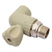 Угловой кран для радиаторов, сварка-Н 25x3/4 с разъёмным соединением FV-Plast A315025000