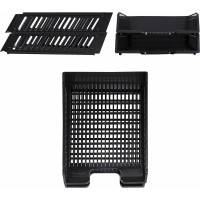 Горизонтальные лотки для бумаг BRAUBERG набор 2 шт, 358х272х177.5 мм, сетчатые, черные-MAXI 231360