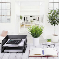 Горизонтальные лотки для бумаг BRAUBERG набор 2 шт, 358х272х177.5 мм, сетчатые, черные-MAXI 231360