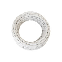 Силовой кабель Retro Electro, ретро, 3х2,5, белый, длина бухты 20 2254738