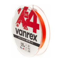 Плетеная леска LUCKY JOHN Vanrex х4 BRAID Fluo Orange 125/014 LJ4113-014