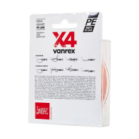 Плетеная леска LUCKY JOHN Vanrex х4 BRAID Fluo Orange 125/014 LJ4113-014