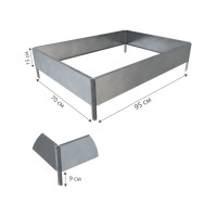 Готовая грядка Delta-Park GX 0.70х0.95 м, серебристая 30020GX_7095Zn