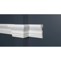 Стеновой молдинг Decor-Dizayn ударопрочный влагостойкий под покраску 68Х26Х2000 мм DD354