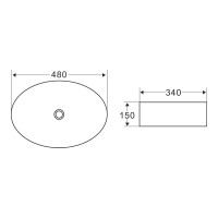 Керамическая накладная раковина BelBagno BB1085