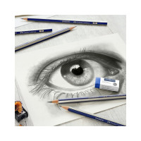 Набор карандашей Faber-Castell Goldfaber, 6 шт+ластик+точилка, 2H-6B, заточенный