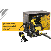 Пила циркулярная Hanskonner 1800Вт, ТПД 185х20мм, пропил 63мм, вес 4.2кг, HCS51185