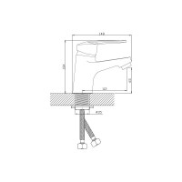 Смеситель для умывальника Diadonna монолитный D80-110128