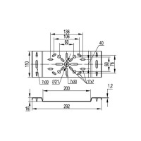 Монтажная горизонтальная пластина DKC 1шт LP4000