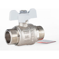 Шаровой кран PROFACTOR PF STANDARD ручка бабочка, н/н 3/4 дюйма PF FBV 307