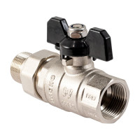 Шаровой кран PROFACTOR с полусгоном PF STRONG ручка бабочка в/н 3/4 дюйма PF UBV 279