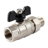 Шаровой кран PROFACTOR с полусгоном PF STRONG ручка бабочка в/н 3/4 дюйма PF UBV 279