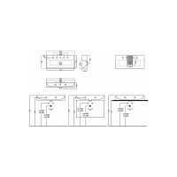 Подвесная раковина HATRIA BAHIA 80, 1 отверстие для смесителя по центру BH0800365011TS0