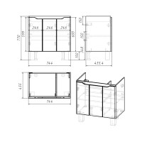 Тумба Dreja Q PLUS (D) 80 см 99.1006