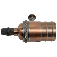 Подвесной патрон TDM ELECTRIC Е27 с выключателем, металлический "Лофт", медь SQ0335-0069