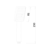 Лейка для душа Melodia della vita LUXE квадрат 1 функция, 85x85 мм, хром 34338