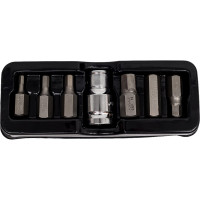 Набор бит HEX с битодержателем Forsage 7пр.1/2", в ложементе F-4075(27203)