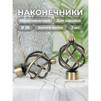Наконечник Peora Булава золото антик 28 мм 2 шт AB 57055