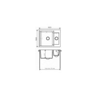 Кухонная мойка Polygran BRIG-620 (№36 Белый Хлопок) 473394