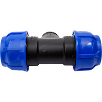 Компрессионный переходной тройник VALFEX ПНД, с наружной резьбой, 50-1 1/2"-50 1210025011250