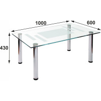 Журнальный стол Мебелик Робер 10М хром 000 836