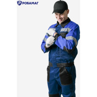 Костюм РОБАМАГ Умелец 1, синий/василек/черный, размер 52-54, рост 170-176 4609982373483