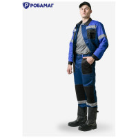 Костюм РОБАМАГ Умелец 1, синий/василек/черный, размер 52-54, рост 170-176 4609982373483