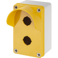 Корпус TDM ELECTRIC КП102 c козырьком для кнопок 2 места IP66 ABS желтый SQ0705-0012